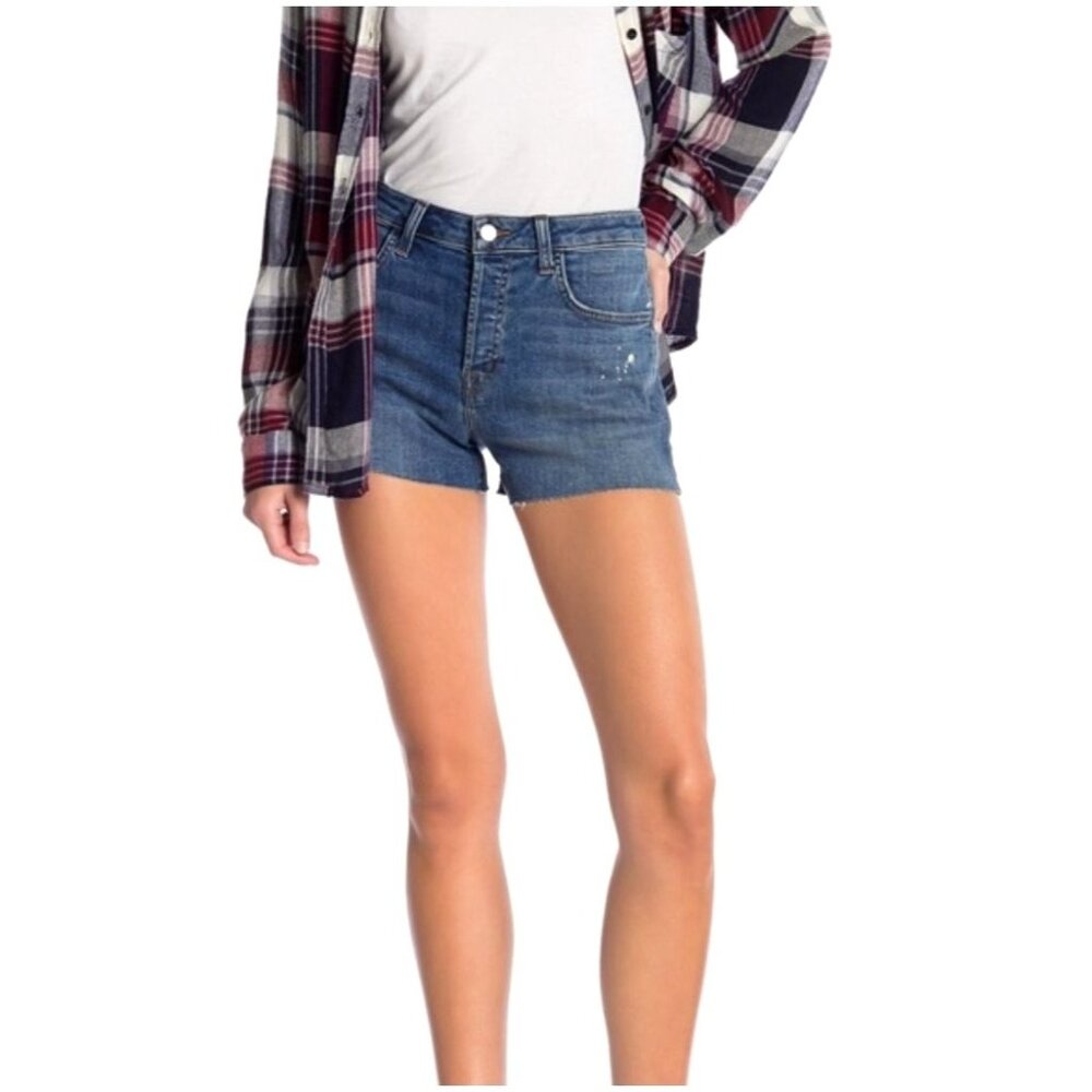 J Brand Shorts Women 31 Blue Denim Button Fly Gracie Cut Off Jean Shorts Outdoor